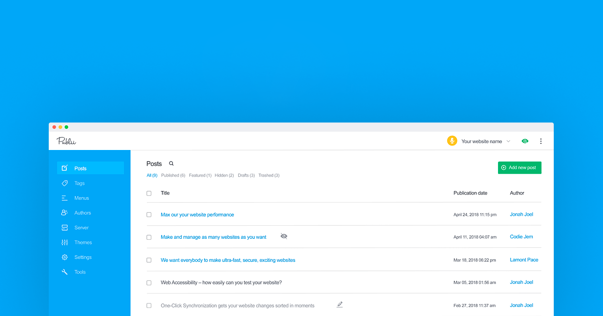 Publii as a great alternative to WordPress